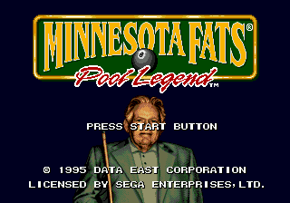 Minnesota Fats - Pool Legend (USA) Title Screen